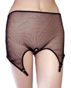 Fishnet Open Butt Garterbelt